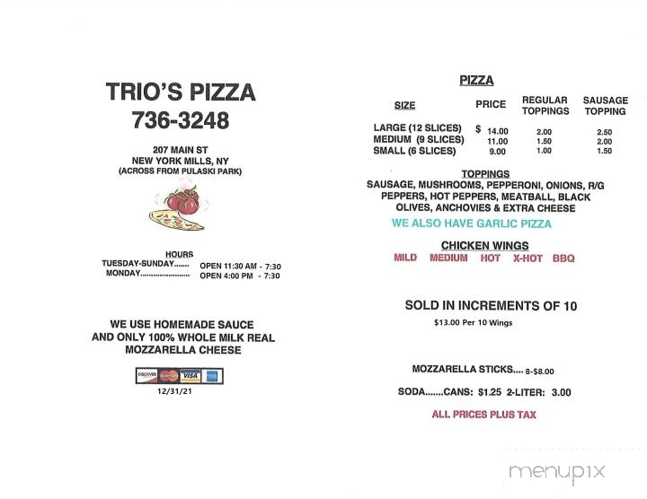 Trio's Pizza - New York Mills, NY