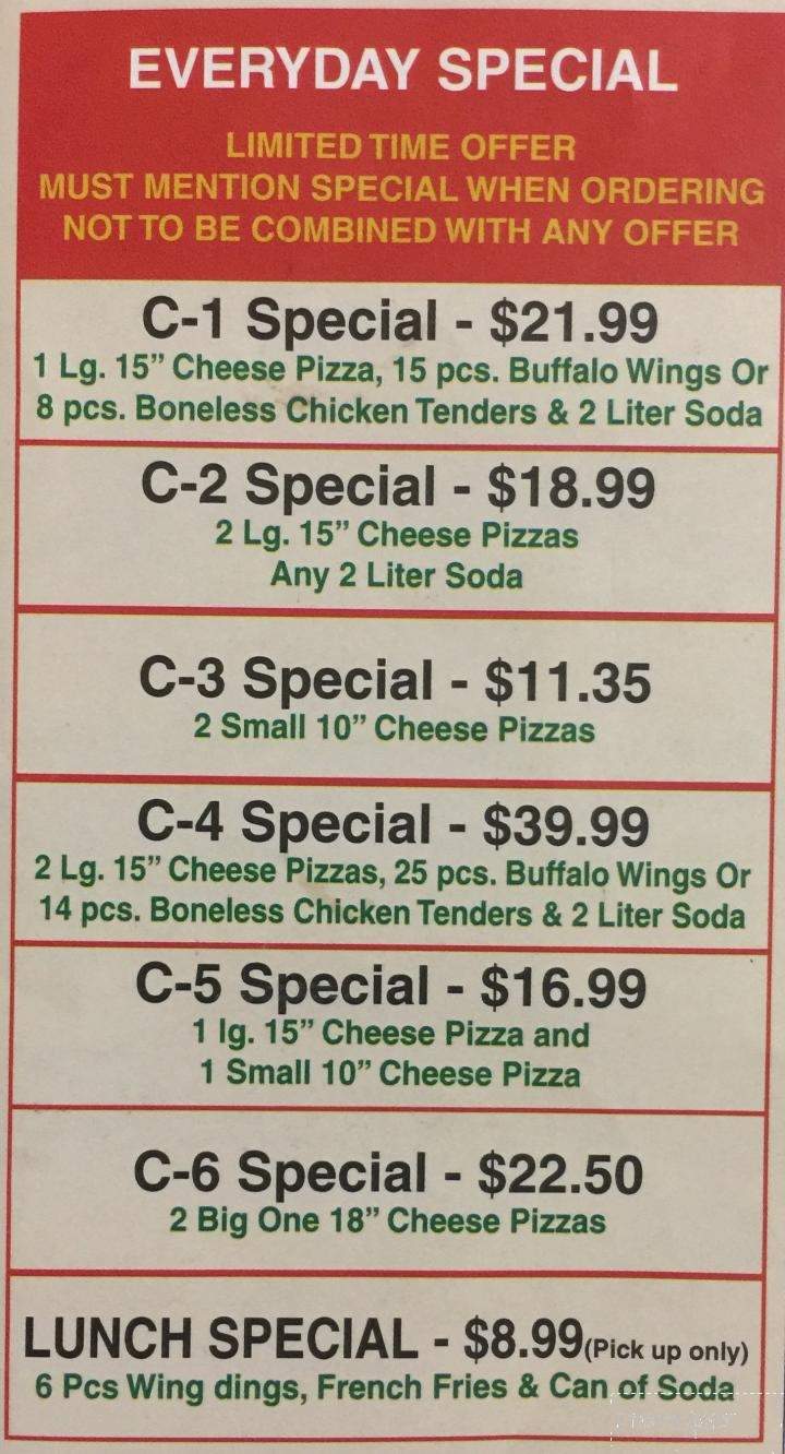 Swansea House of Pizza - Swansea, MA menu_pic