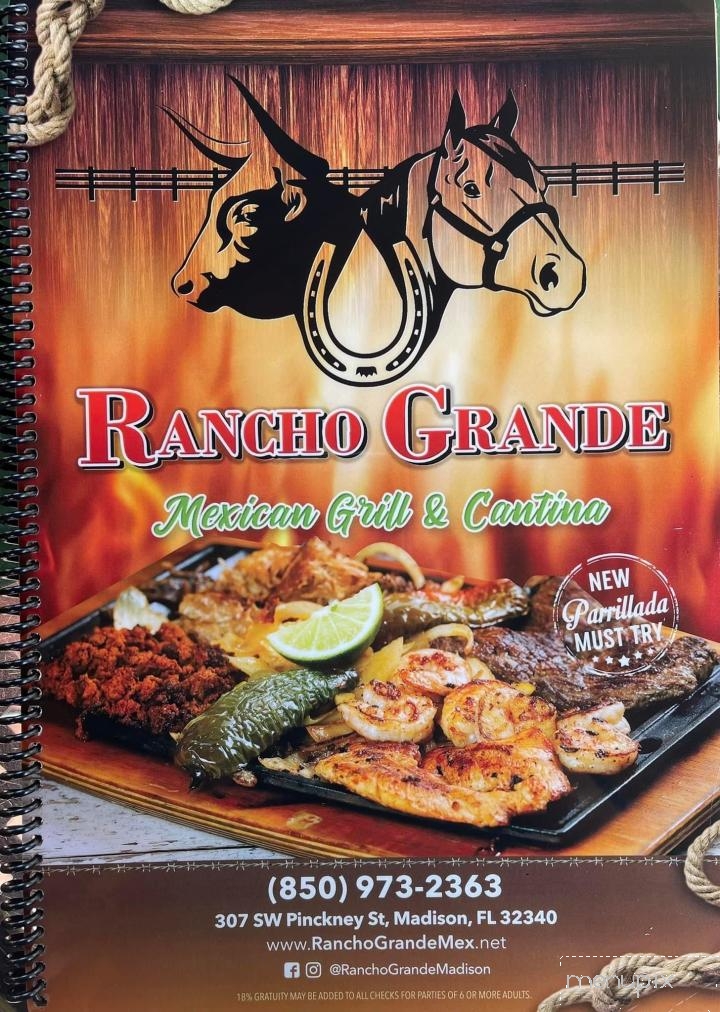 Rancho Grande - Madison, FL menu_pic