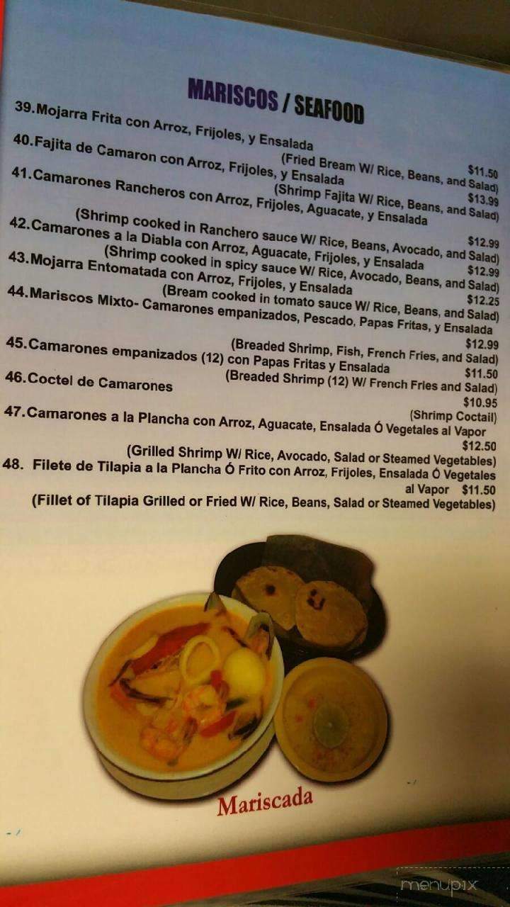 Monica's Restaurant - Dallas, TX menu_pic