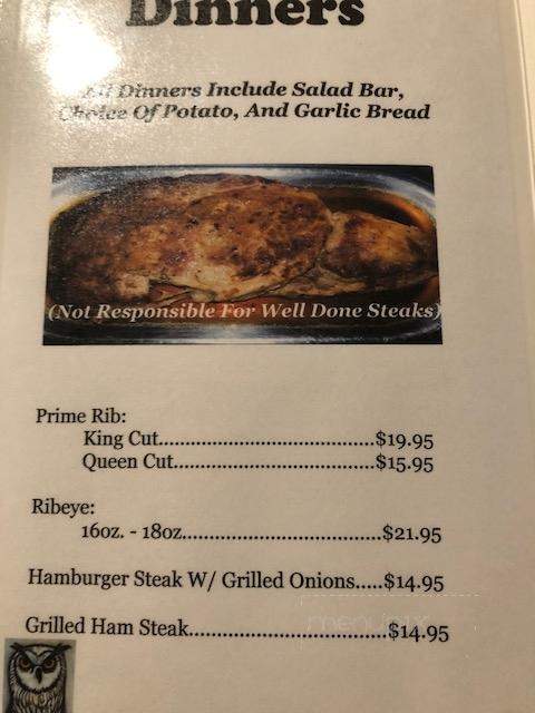 D & R Nite Owl Lounge - Otterbein, IN menu_pic