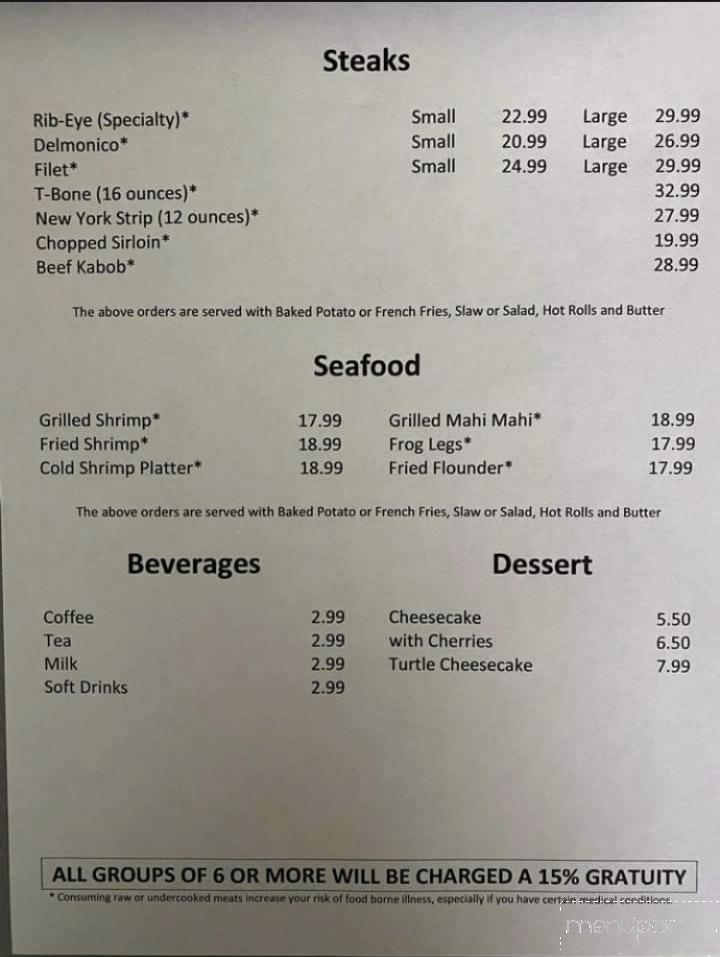 Carolina Restaurant & Steak - Chesterfield, SC menu_pic