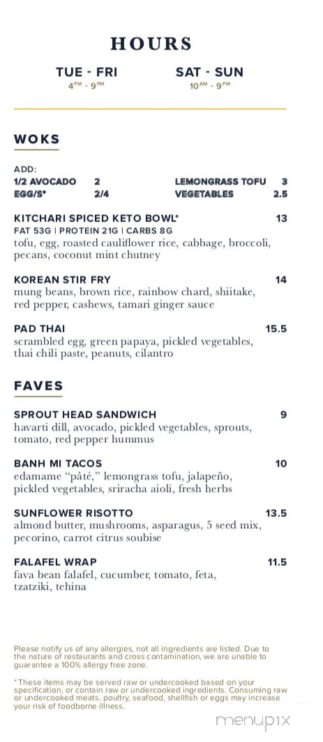Vital Root - Denver, CO menu_pic