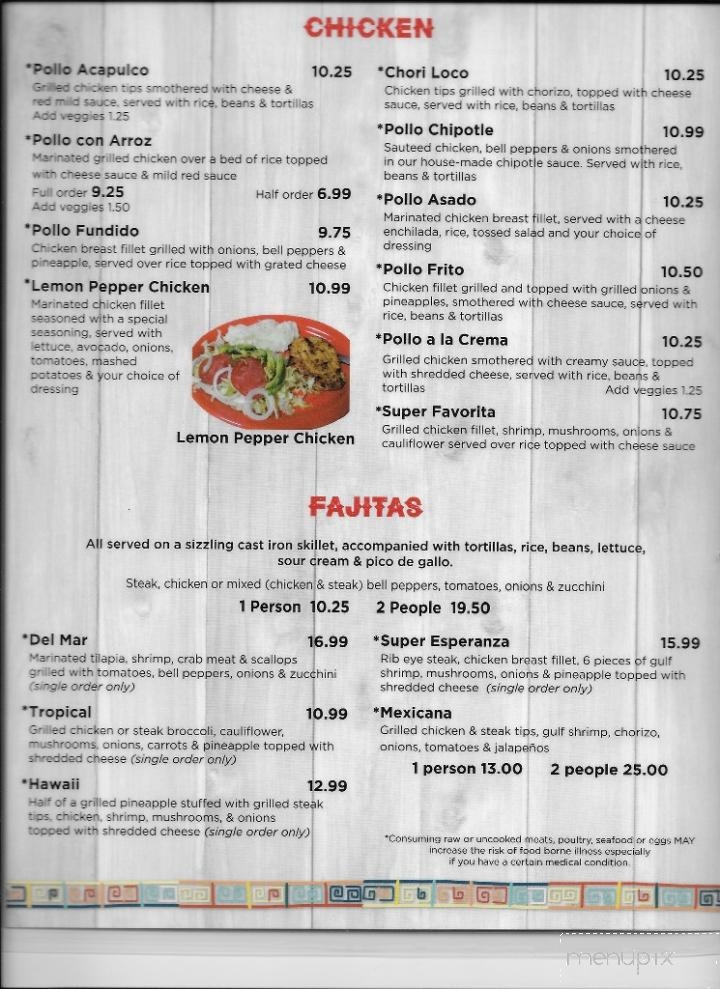 La Esperanza Mexican Restaurant and Tienda - Tazewell, TN menu_pic