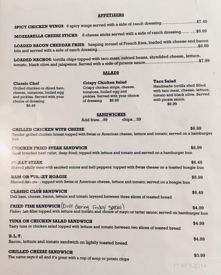 Ward's Sunriser - Paris, TX menu_pic