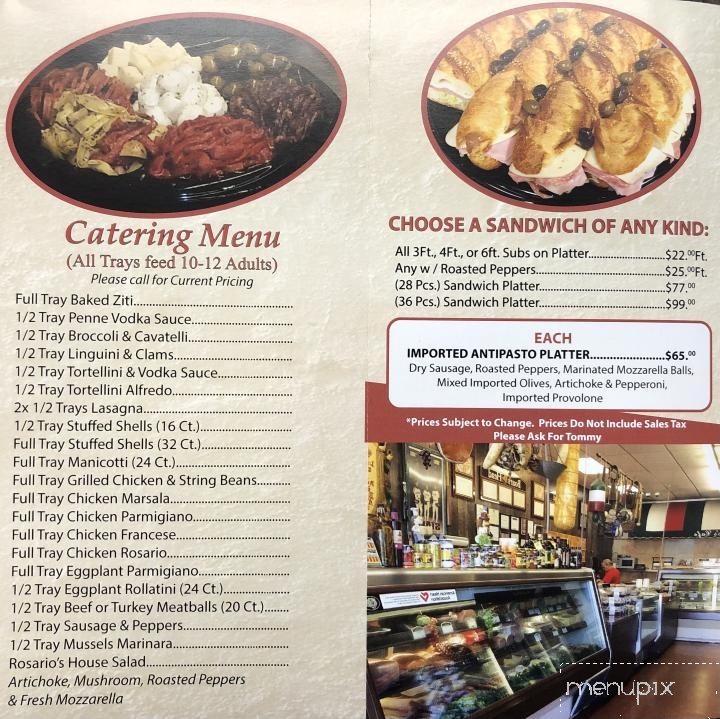 Rosario's Deli - Freehold, NJ menu_pic