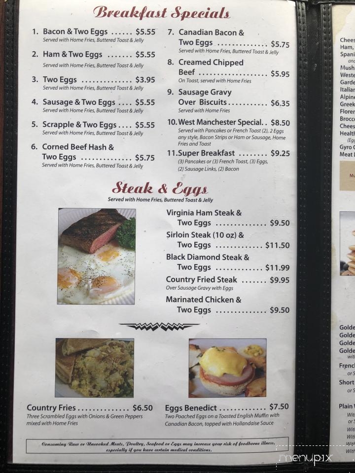 West Manchester Diner - York, PA menu_pic