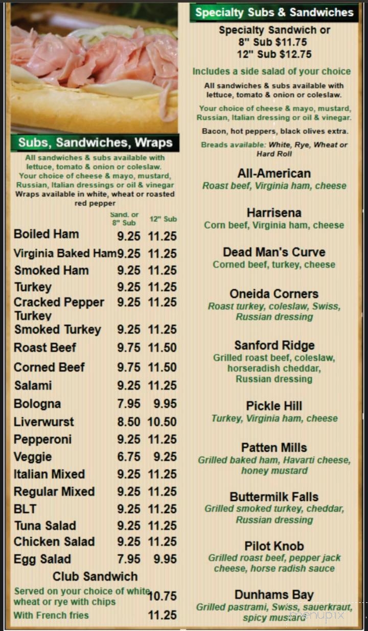 Bean's Country Store - Queensbury, NY menu_pic