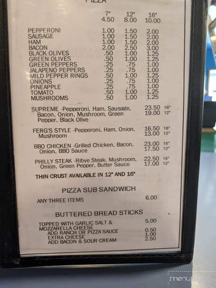 Fergs' Parma Pub - Parma, MI menu_pic