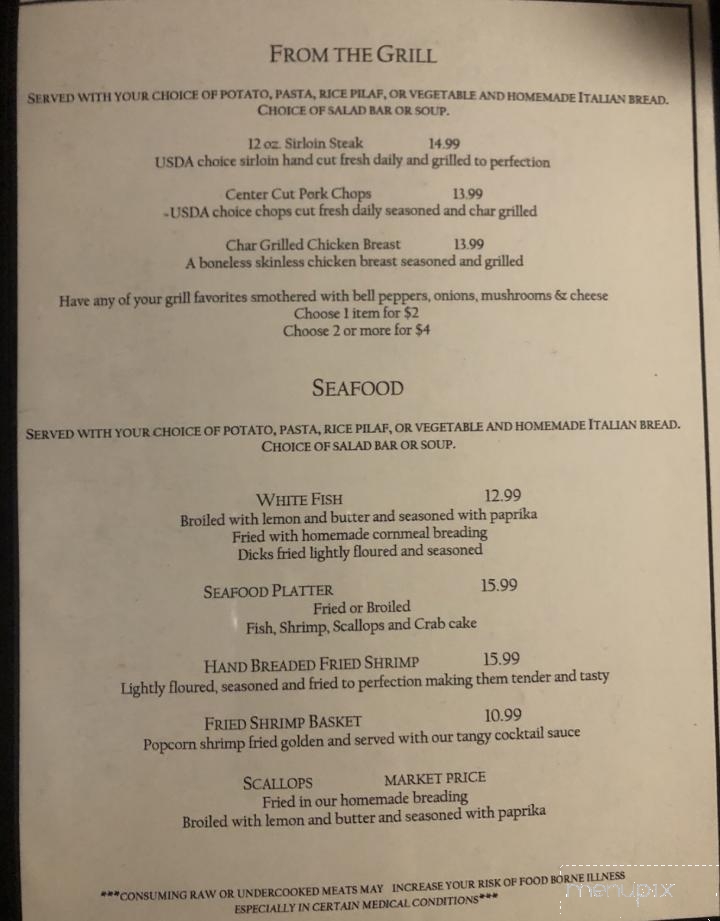 Covered Bridge Inn - Newton Falls, OH menu_pic