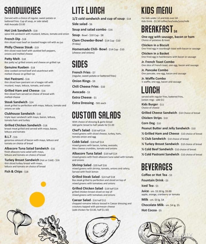 Steve's Sportsmans Cafe - Mariposa, CA menu_pic