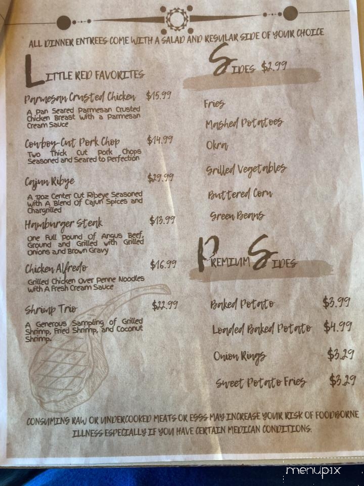 The Little Red Restaurant - Fairfield Bay, AR menu_pic