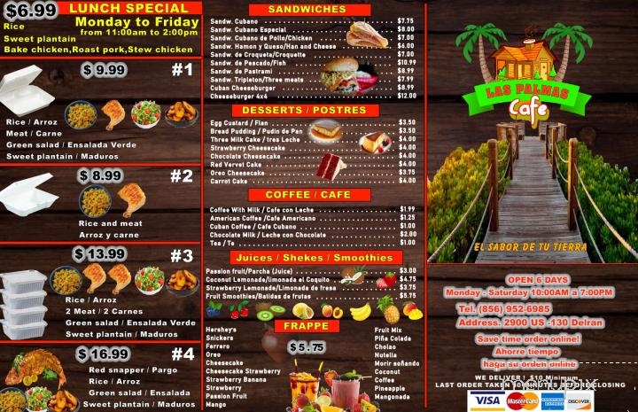 Palmas Del Mar Cafe - Camden, NJ menu_pic