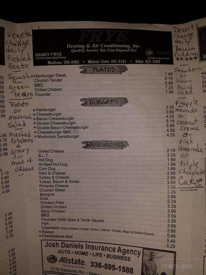 Little Creek Diner - Germanton, NC menu_pic