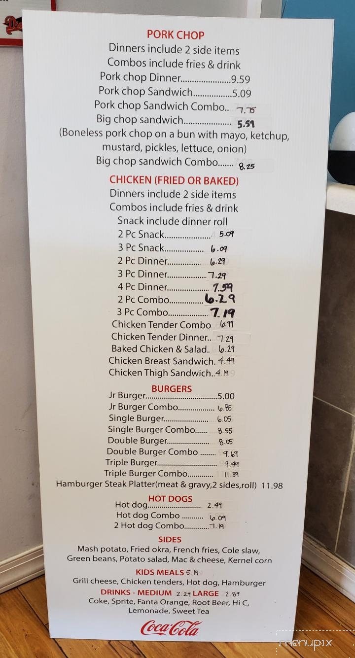 Diggidees - Valdosta, GA menu_pic