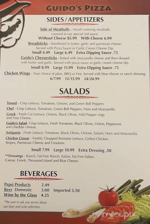 Guido's Pizza - Prescott Valley, AZ menu_pic