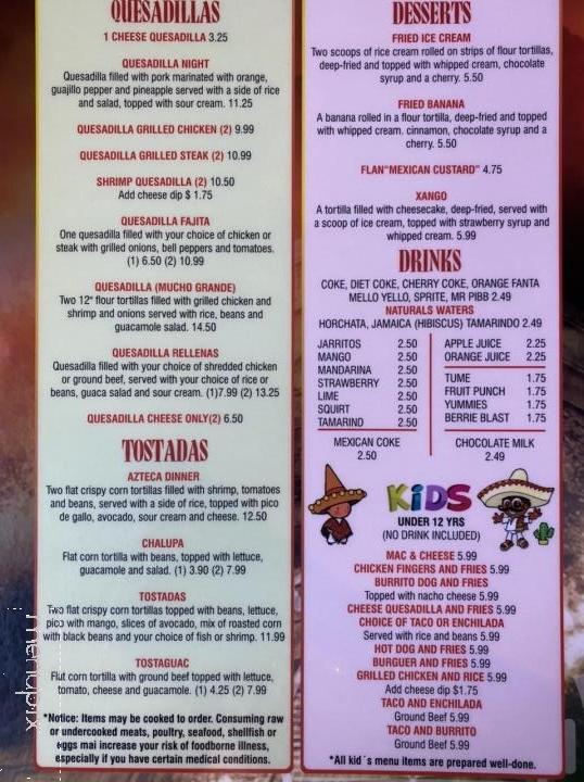 Mesquite Grill - Sylva, NC menu_pic
