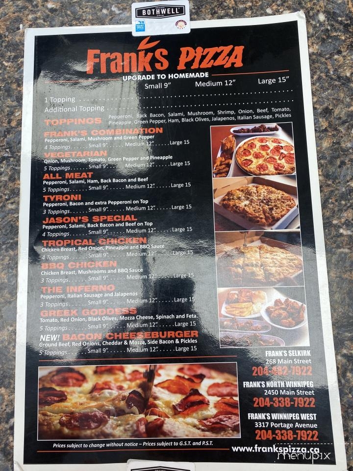 Frank's Pizza - Winnipeg, MB