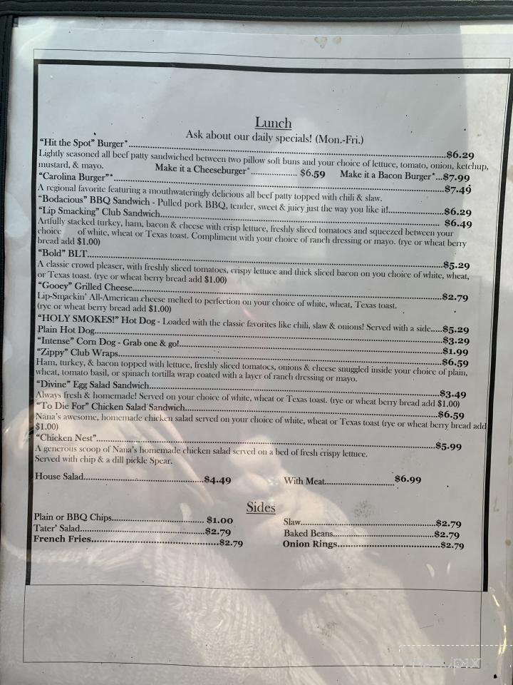 Pop & Nana's Kitchen and The Scoop - Robbinsville, NC menu_pic