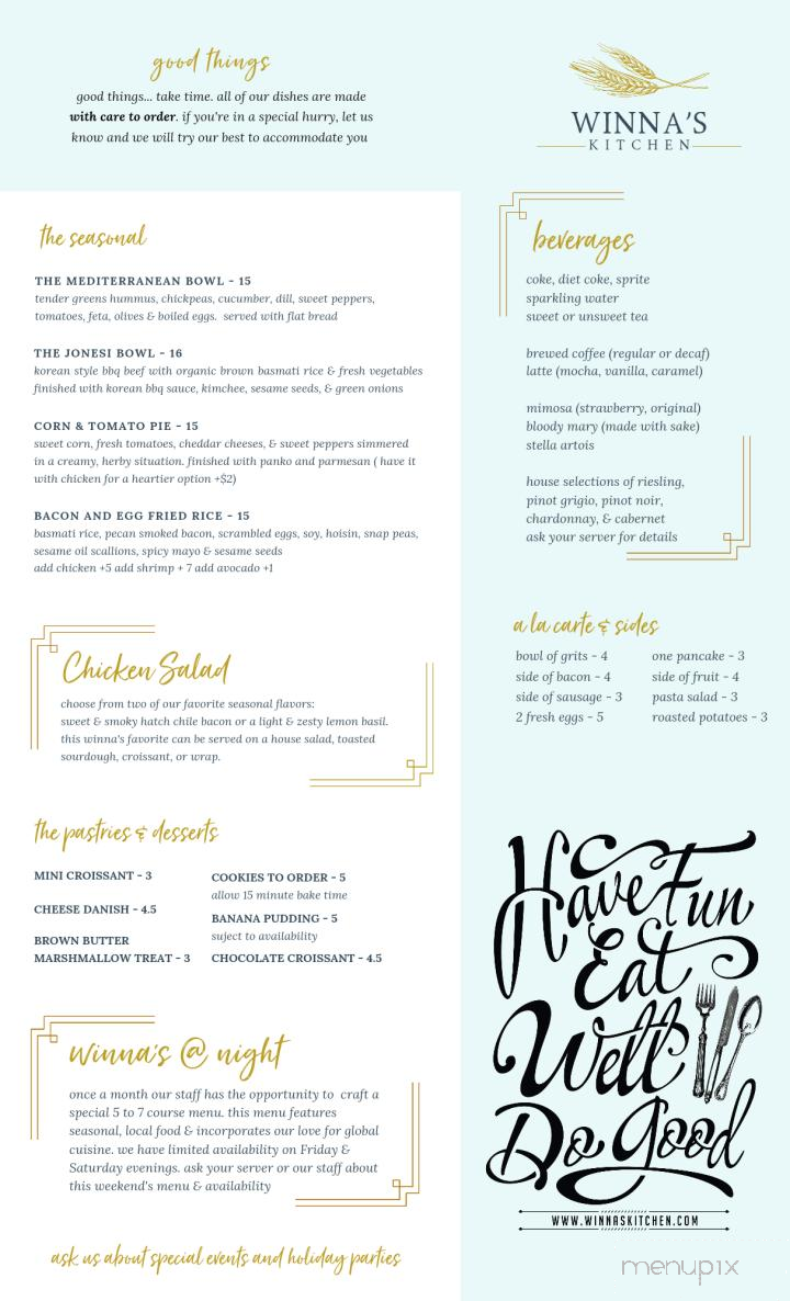 Winna's Kitchen - Myrtle Beach, SC menu_pic