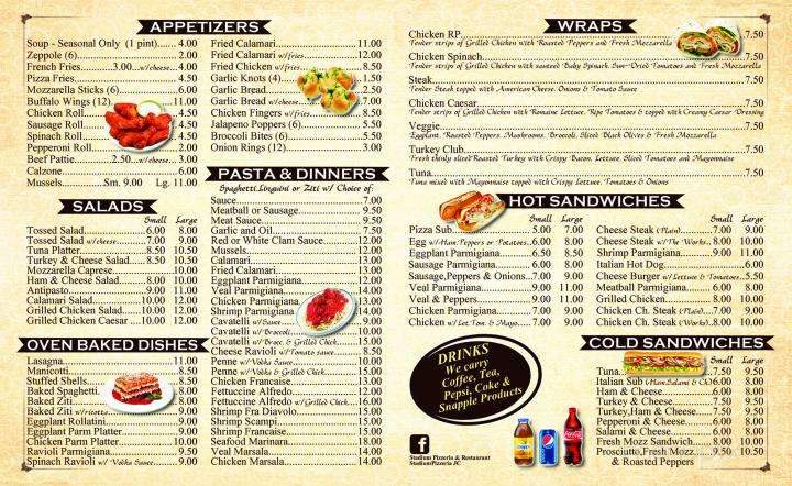 Stadium Plaza Pizza - Jersey City, NJ menu_pic