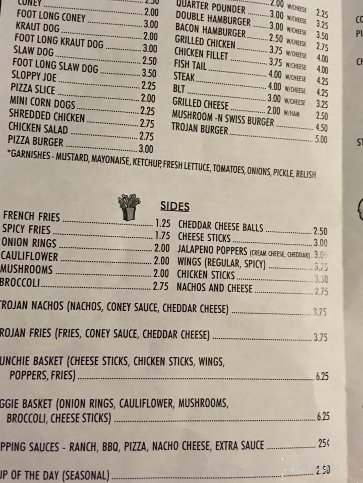 Chilly Willy's - Newcomerstown, OH menu_pic