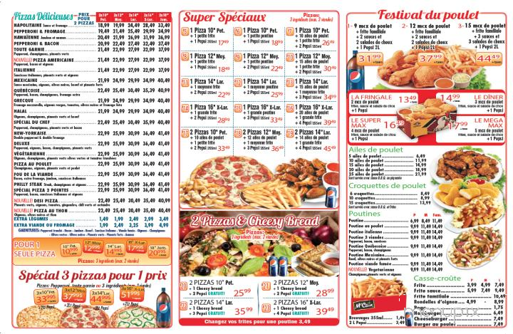 Pizza 2 Pointes - Lachine, QC menu_pic
