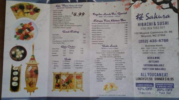 Sakura - Moyock, NC menu_pic