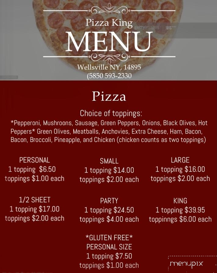 Pizza King - Wellsville, NY menu_pic