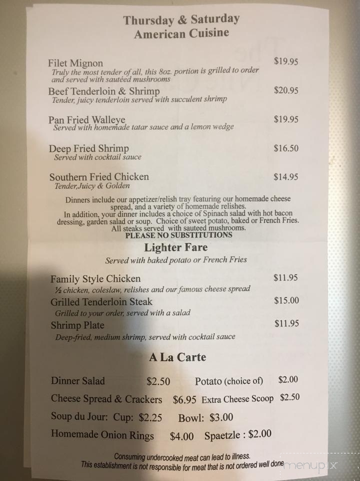 Nite Cap Inn - Palmyra, WI menu_pic