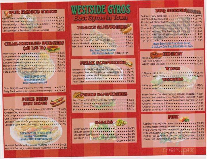 Westside Gyros - Aurora, IL menu_pic