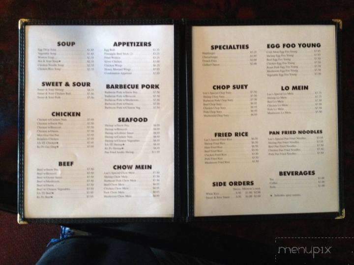 Lee's Restaurant - Grafton, ND menu_pic