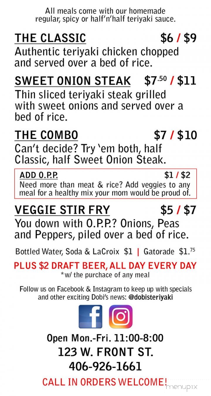 Stockman's Bar & Lunch - Missoula, MT menu_pic