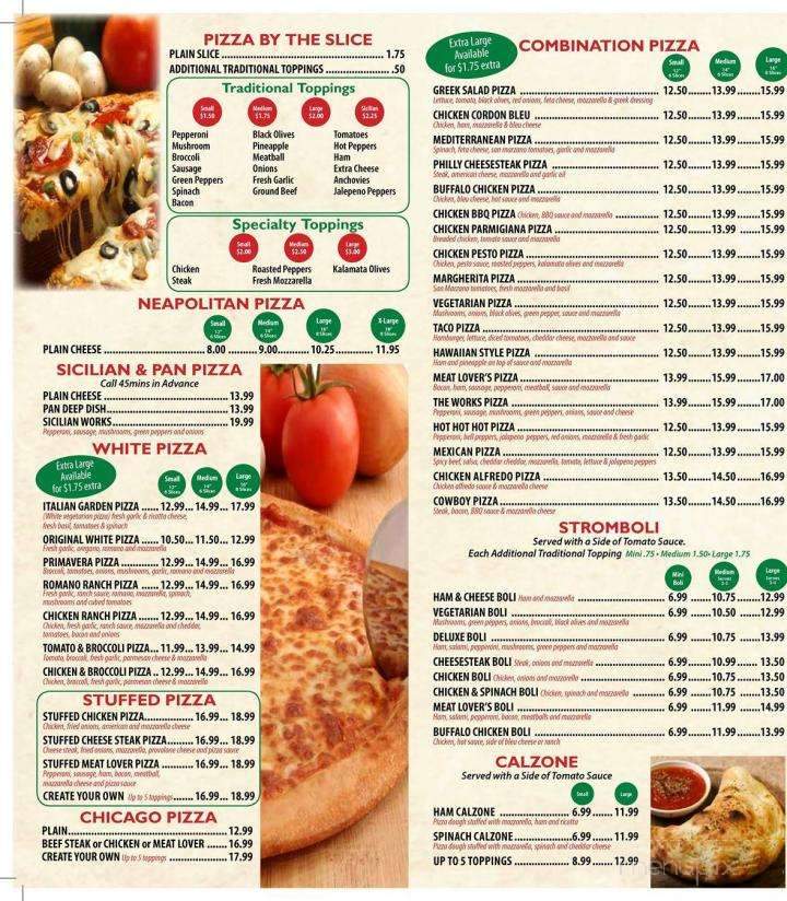 Italian Garden Pizza Restaurant - Shippensburg, PA menu_pic