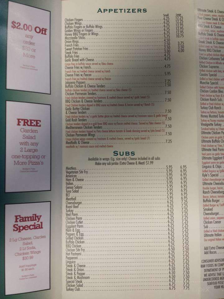 Brother's Pizza - Raynham, MA menu_pic