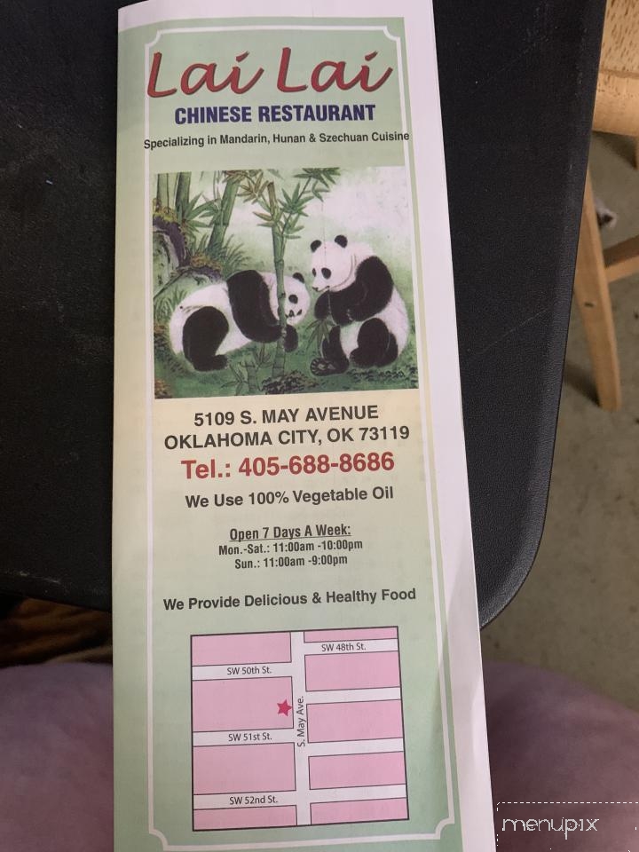 Lai Lai - Oklahoma City, OK menu_pic