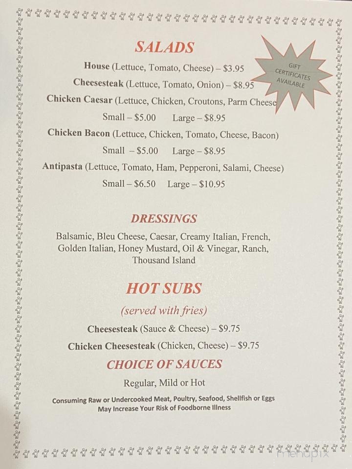 M & M Redzone - Mahanoy City, PA menu_pic