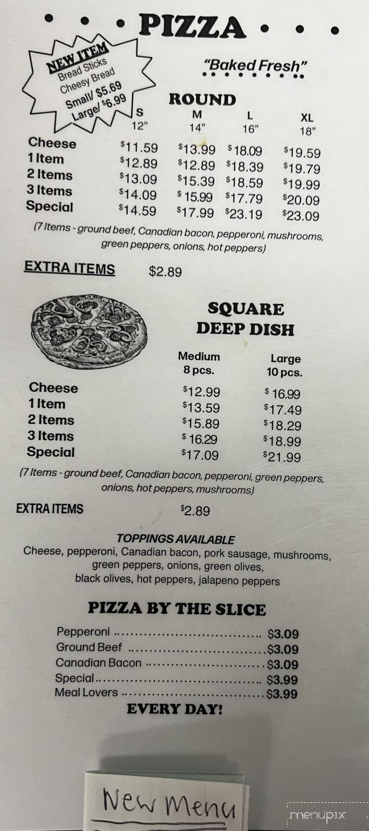 Danny's Place - Rockwell, NC menu_pic