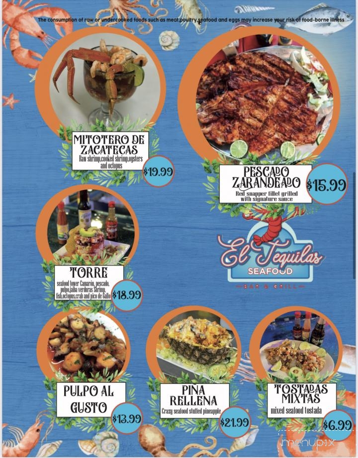 El Tequilas Seafood Bar & Grill - Clarksville, TN menu_pic