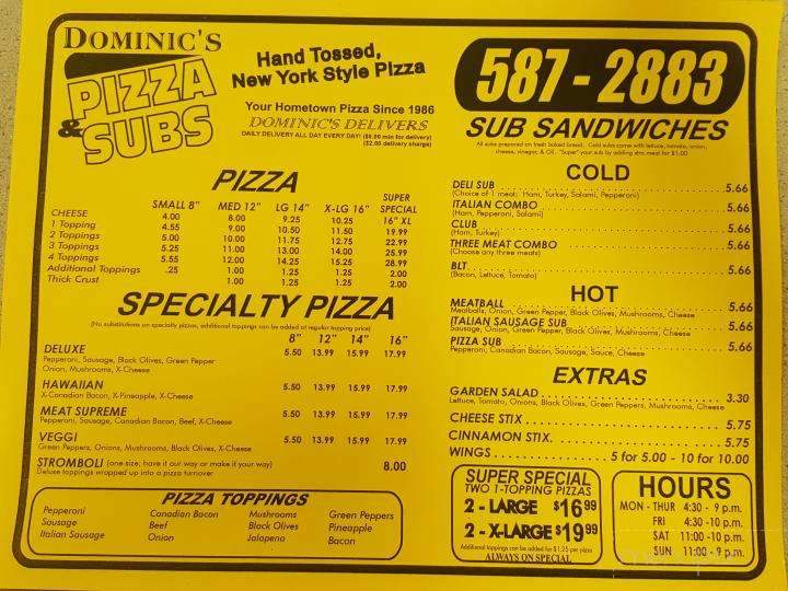 Dominic's Pizza - Johnstown, CO