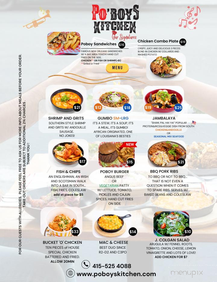 Po'Boys Kitchen - San Francisco, CA menu_pic