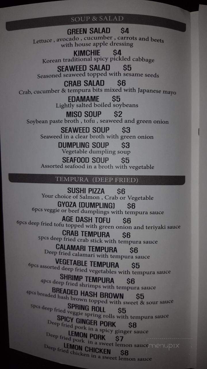 Midori Sushi - Chatham-Kent, ON menu_pic