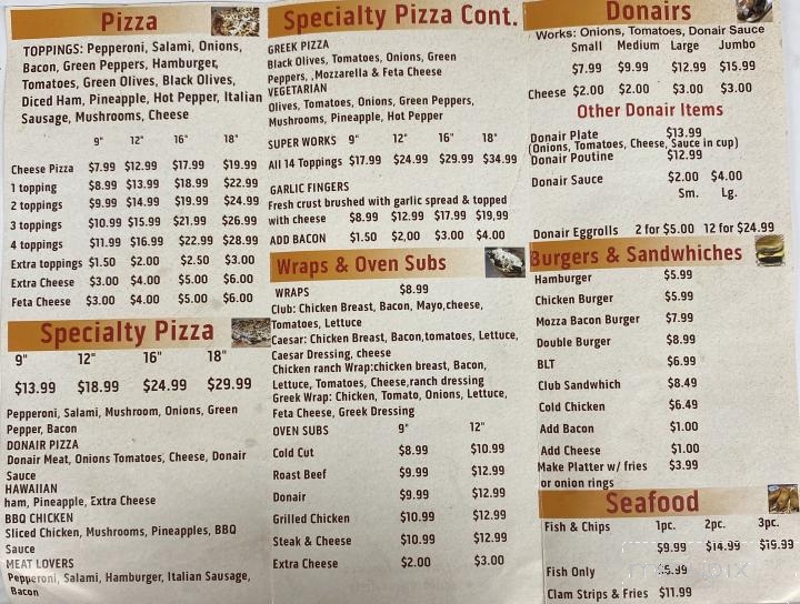 Kennetcook Pizza & Variety - Kennetcook, NS menu_pic