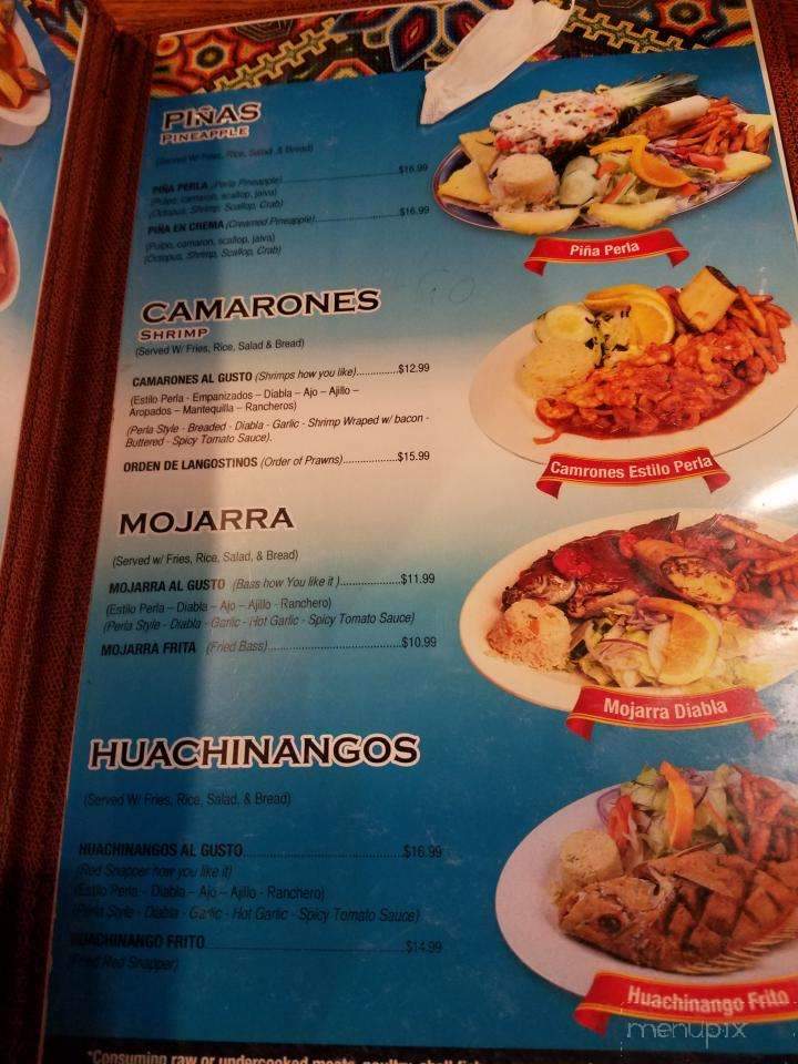 Marisco's La Perla Nayarita & Tequila Bar - Birmingham, AL menu_pic