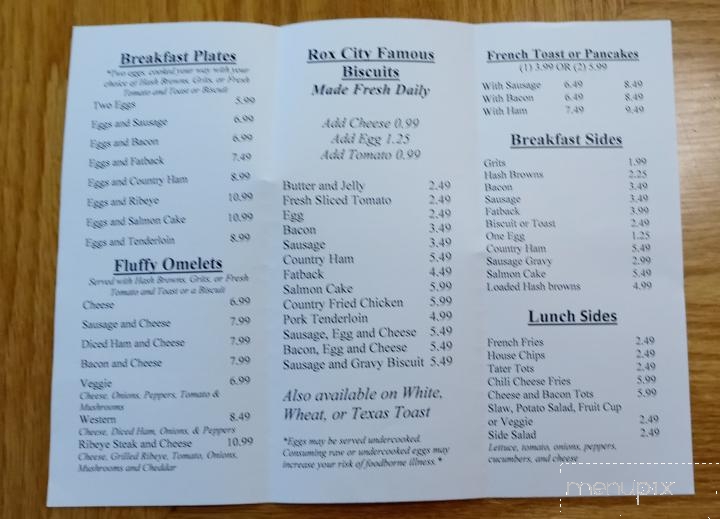ROX City Grill - Roxboro, NC menu_pic