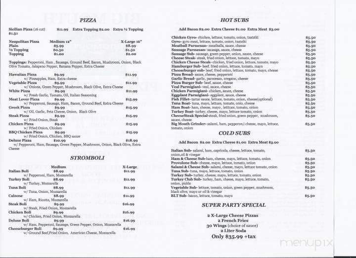 Big Mouth Pizza - York, PA menu_pic