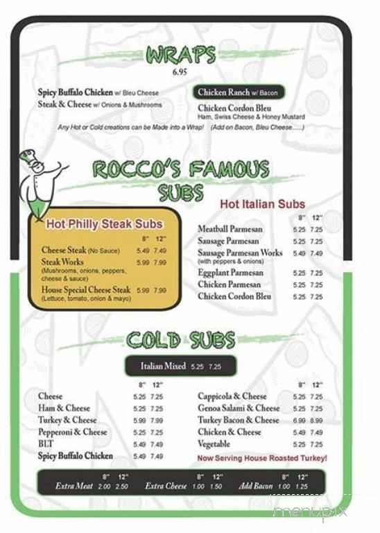 Rocco's II - Lake Luzerne, NY menu_pic