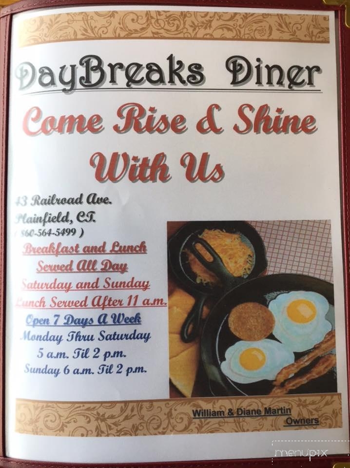 Daybreaks Diner - Plainfield, CT