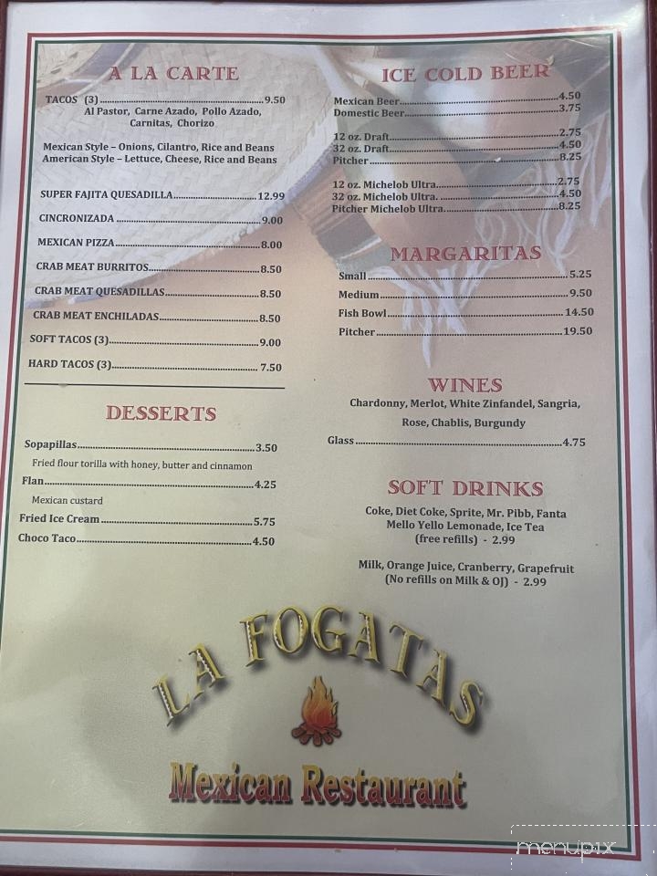 La Fogatas Mexican Restaurant - Chesterfield, SC