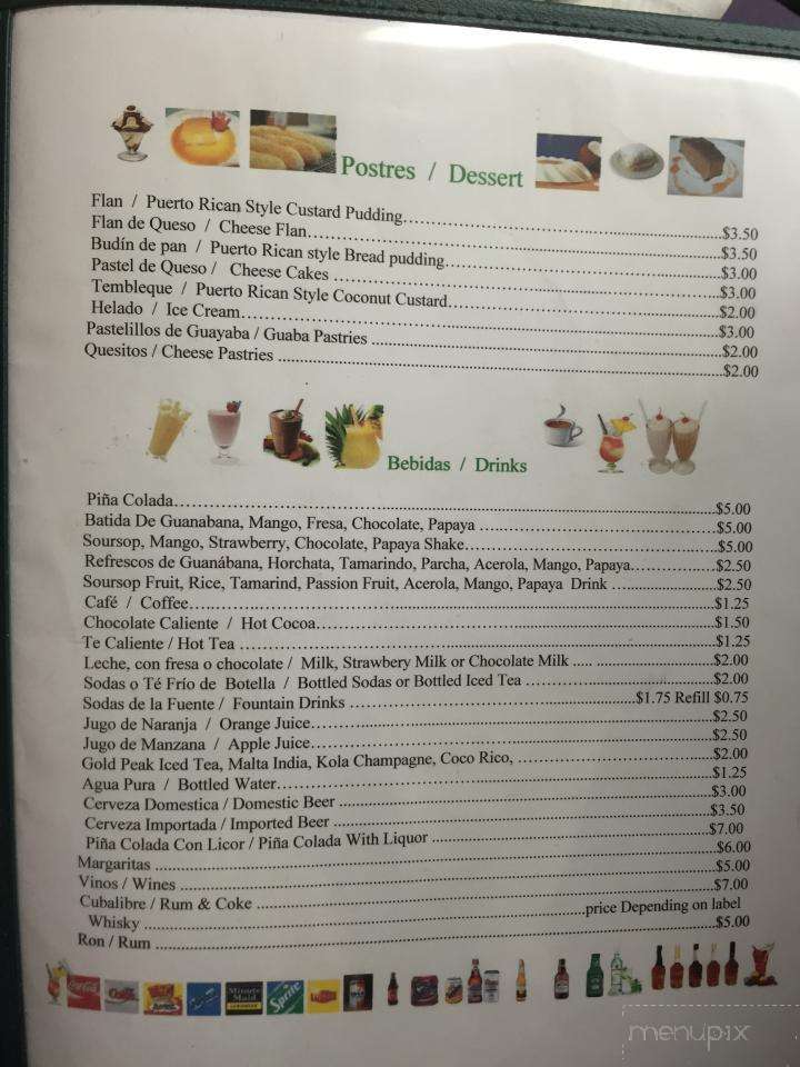 Tropical Family Restaurant - Trenton, NJ menu_pic